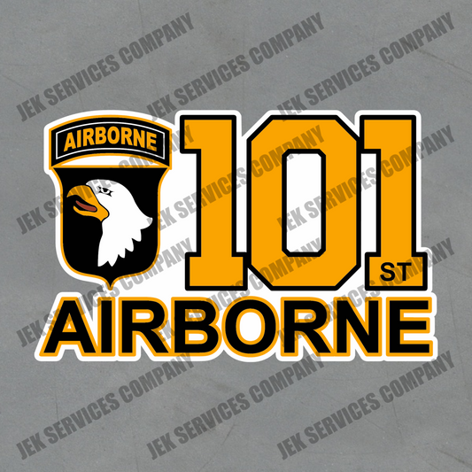 101st Airborne Division Sticker – Army Veteran Vinyl Decal, Waterproof Military