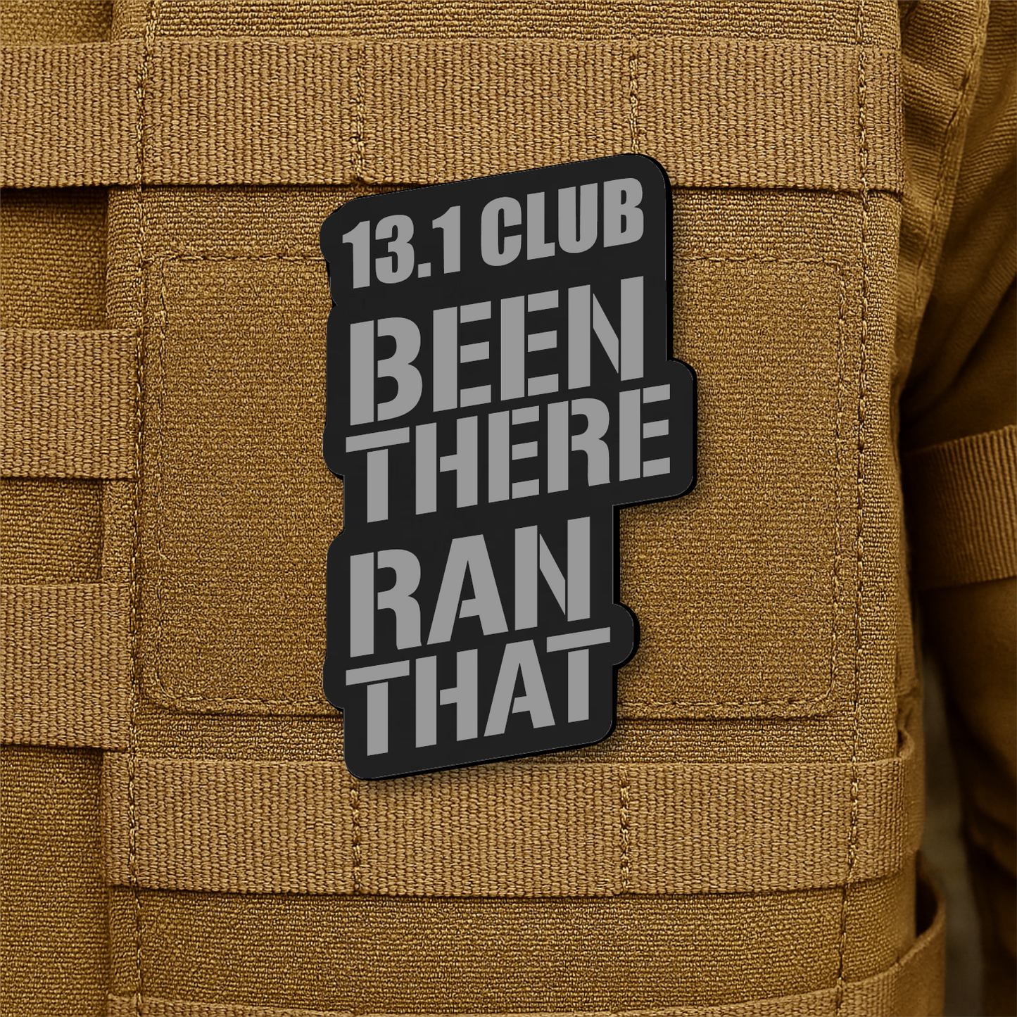 13.1 Club Been There Ran That Funny Half-Marathon Running Morale Patch 1.8"x3" Hook & Loop | Made in USA