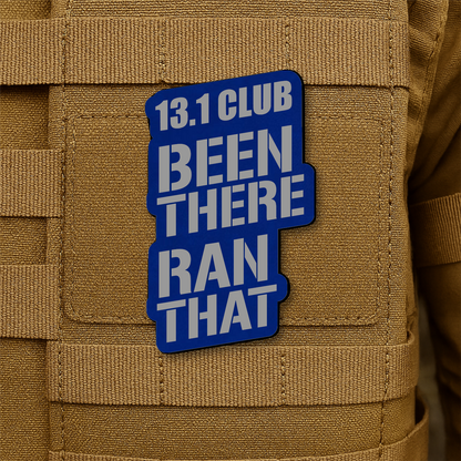 13.1 Club Been There Ran That Funny Half-Marathon Running Morale Patch 1.8"x3" Hook & Loop | Made in USA