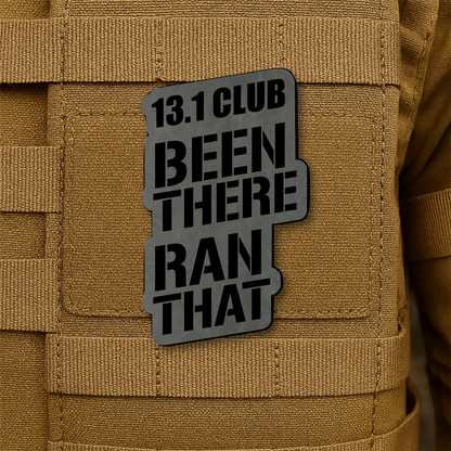 13.1 Club Been There Ran That Funny Half-Marathon Running Morale Patch 1.8"x3" Hook & Loop | Made in USA