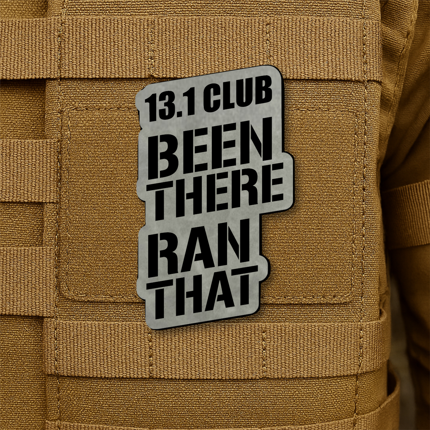 13.1 Club Been There Ran That Funny Half-Marathon Running Morale Patch 1.8"x3" Hook & Loop | Made in USA