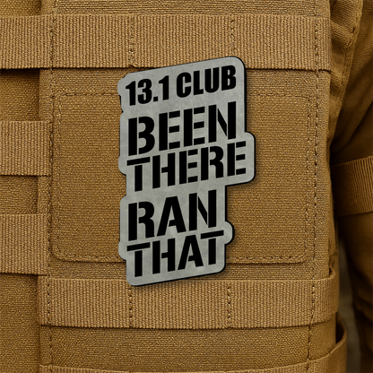 13.1 Club Been There Ran That Funny Half-Marathon Running Morale Patch 1.8"x3" Hook & Loop | Made in USA