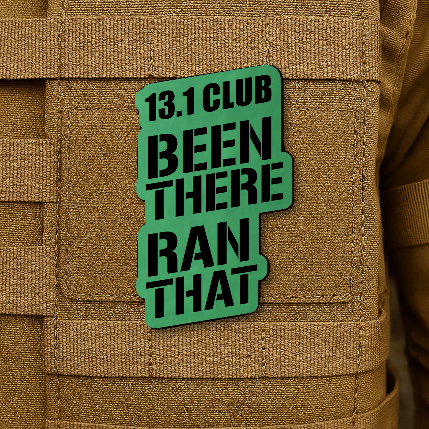 13.1 Club Been There Ran That Funny Half-Marathon Running Morale Patch 1.8"x3" Hook & Loop | Made in USA