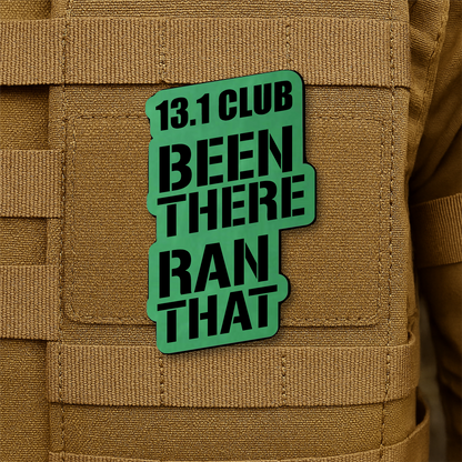 13.1 Club Been There Ran That Funny Half-Marathon Running Morale Patch 1.8"x3" Hook & Loop | Made in USA