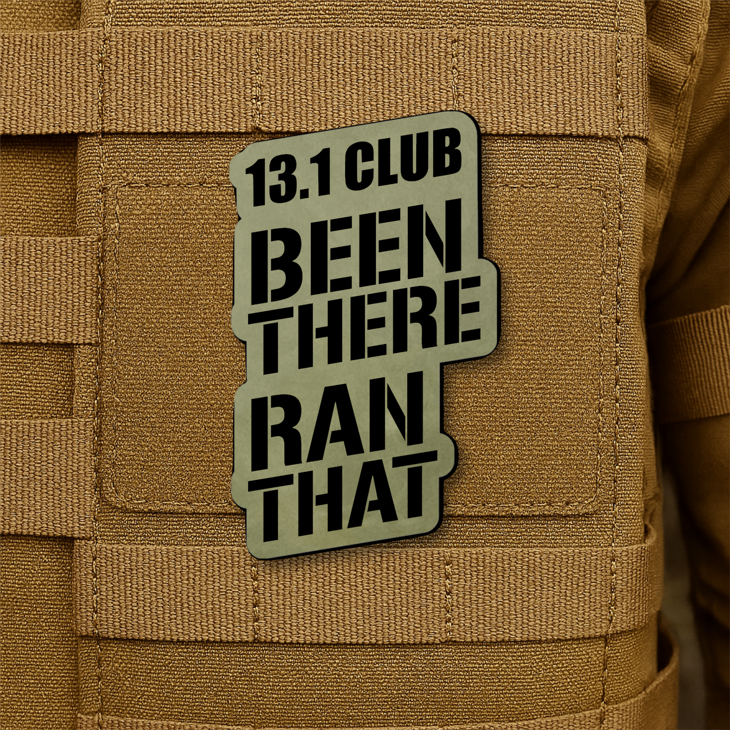 13.1 Club Been There Ran That Funny Half-Marathon Running Morale Patch 1.8"x3" Hook & Loop | Made in USA