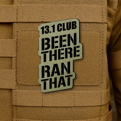 13.1 Club Been There Ran That Funny Half-Marathon Running Morale Patch 1.8"x3" Hook & Loop | Made in USA