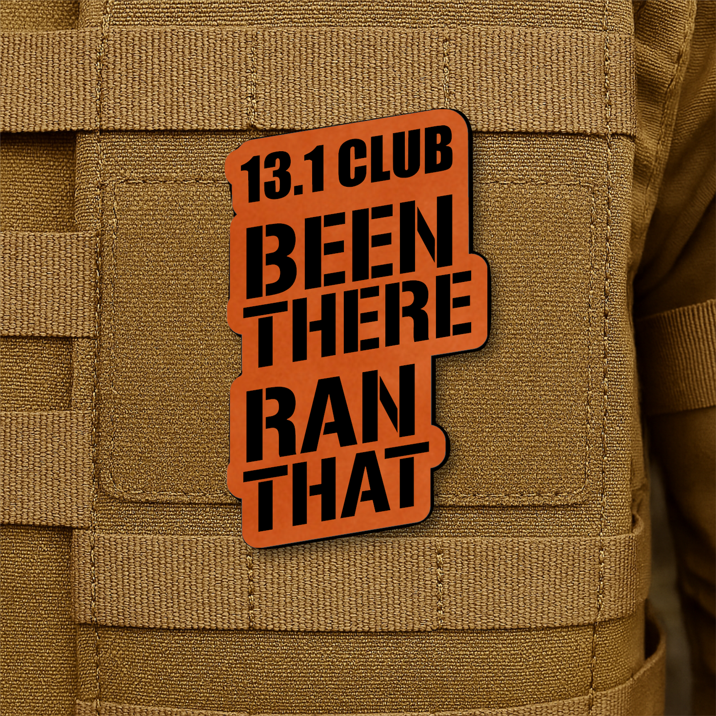 13.1 Club Been There Ran That Funny Half-Marathon Running Morale Patch 1.8"x3" Hook & Loop | Made in USA