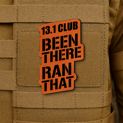 13.1 Club Been There Ran That Funny Half-Marathon Running Morale Patch 1.8"x3" Hook & Loop | Made in USA