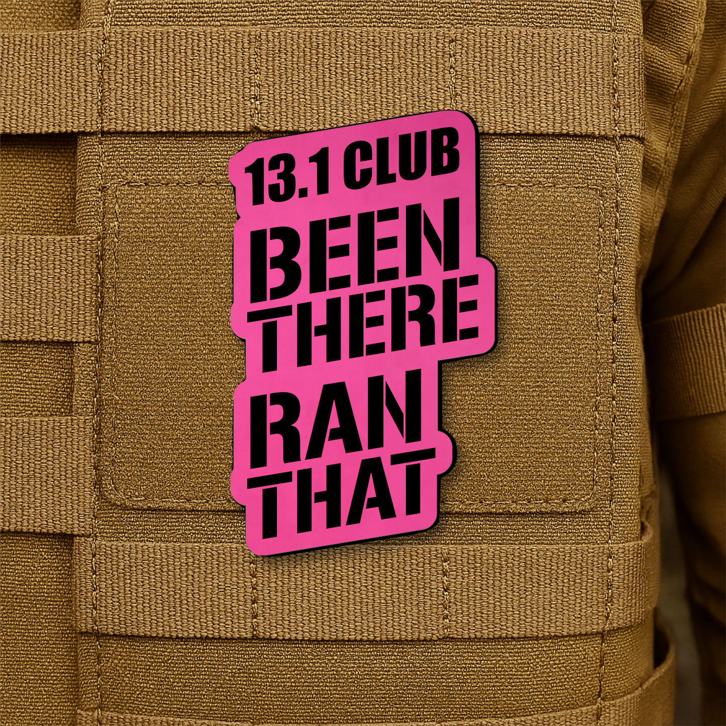 13.1 Club Been There Ran That Funny Half-Marathon Running Morale Patch 1.8"x3" Hook & Loop | Made in USA