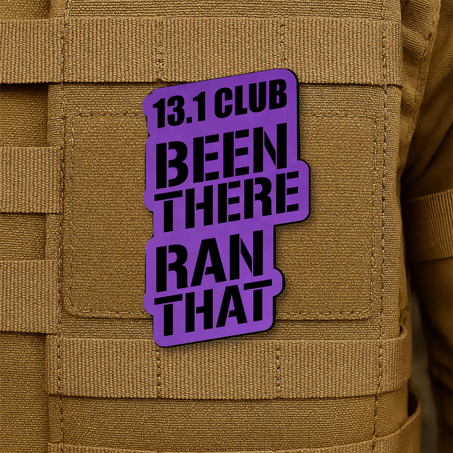 13.1 Club Been There Ran That Funny Half-Marathon Running Morale Patch 1.8"x3" Hook & Loop | Made in USA