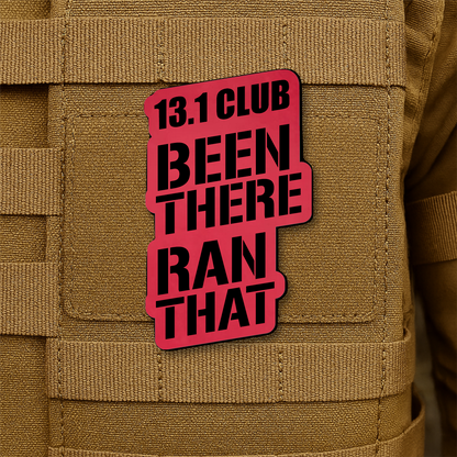 13.1 Club Been There Ran That Funny Half-Marathon Running Morale Patch 1.8"x3" Hook & Loop | Made in USA