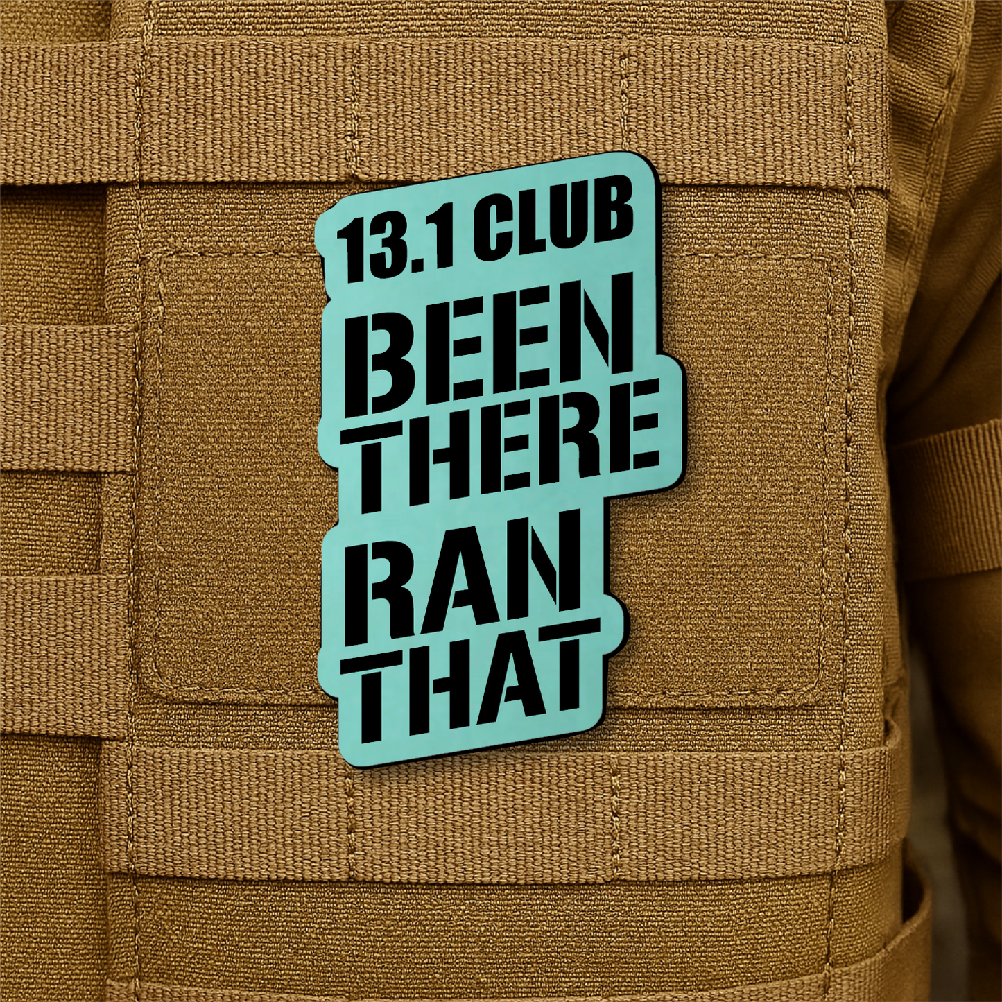 13.1 Club Been There Ran That Funny Half-Marathon Running Morale Patch 1.8"x3" Hook & Loop | Made in USA