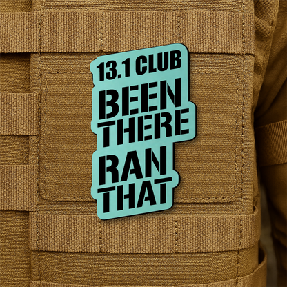 13.1 Club Been There Ran That Funny Half-Marathon Running Morale Patch 1.8"x3" Hook & Loop | Made in USA