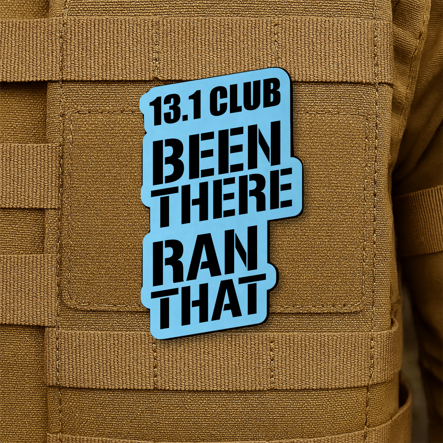 13.1 Club Been There Ran That Funny Half-Marathon Running Morale Patch 1.8"x3" Hook & Loop | Made in USA
