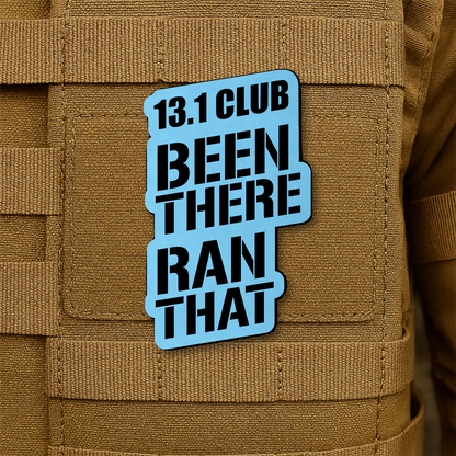 13.1 Club Been There Ran That Funny Half-Marathon Running Morale Patch 1.8"x3" Hook & Loop | Made in USA