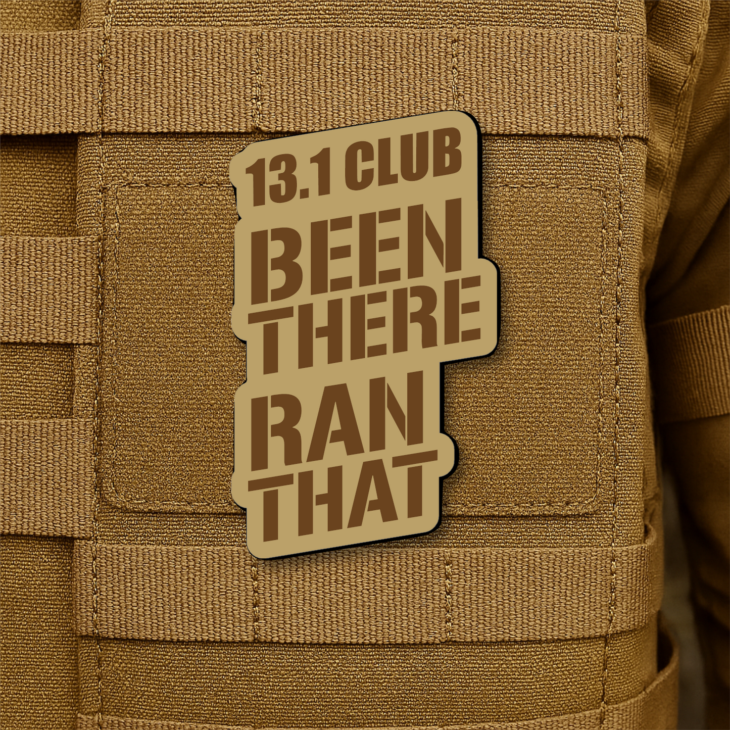 13.1 Club Been There Ran That Funny Half-Marathon Running Morale Patch 1.8"x3" Hook & Loop | Made in USA