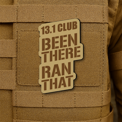 13.1 Club Been There Ran That Funny Half-Marathon Running Morale Patch 1.8"x3" Hook & Loop | Made in USA