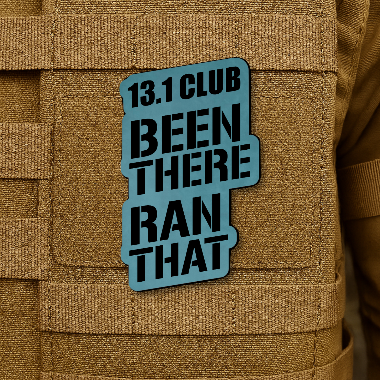 13.1 Club Been There Ran That Funny Half-Marathon Running Morale Patch 1.8"x3" Hook & Loop | Made in USA