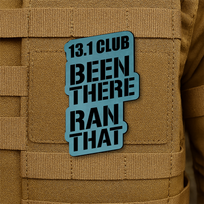 13.1 Club Been There Ran That Funny Half-Marathon Running Morale Patch 1.8"x3" Hook & Loop | Made in USA