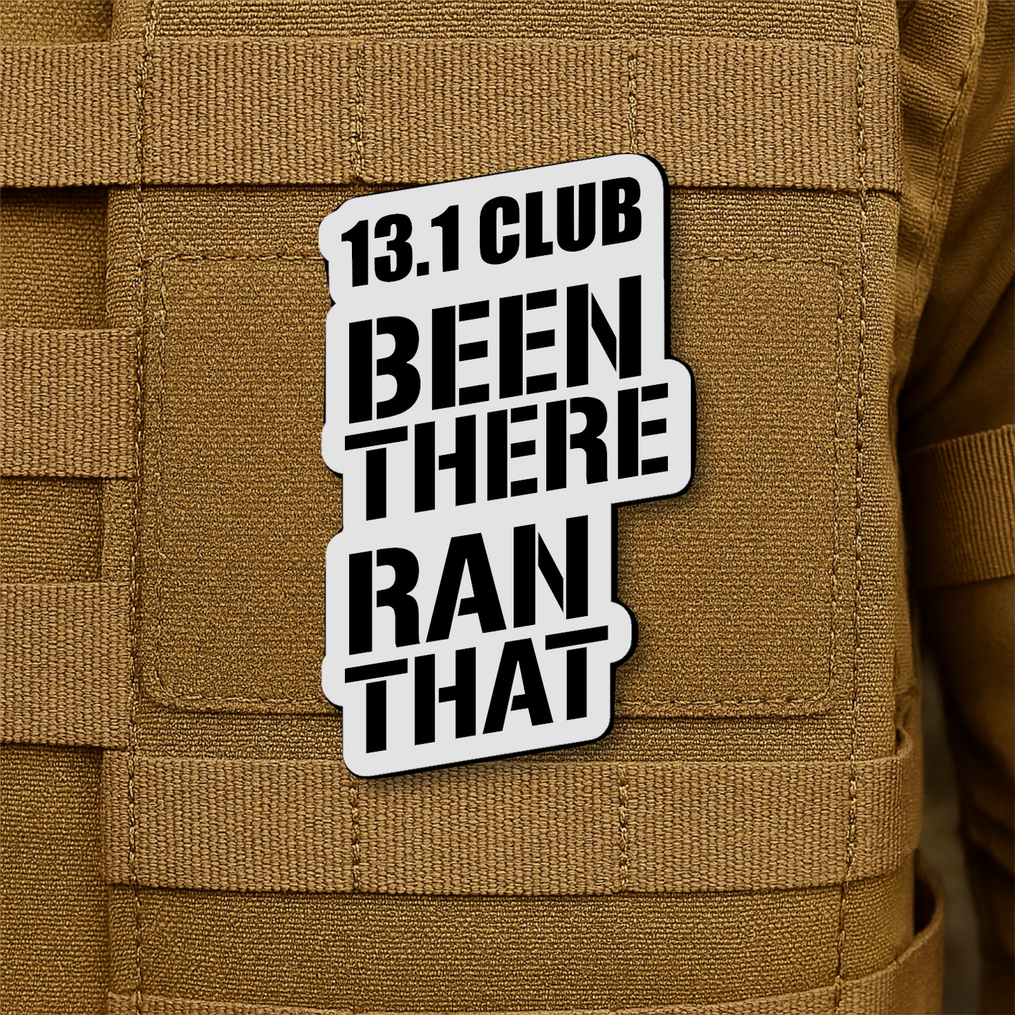 13.1 Club Been There Ran That Funny Half-Marathon Running Morale Patch 1.8"x3" Hook & Loop | Made in USA