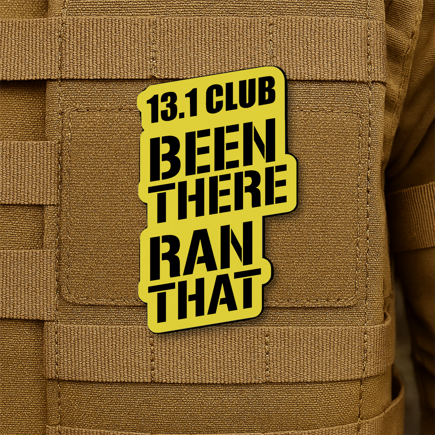 13.1 Club Been There Ran That Funny Half-Marathon Running Morale Patch 1.8"x3" Hook & Loop | Made in USA