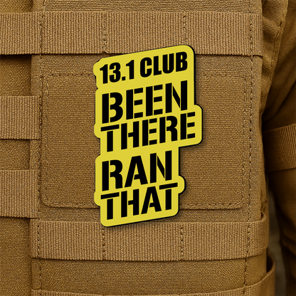 13.1 Club Been There Ran That Funny Half-Marathon Running Morale Patch 1.8"x3" Hook & Loop | Made in USA