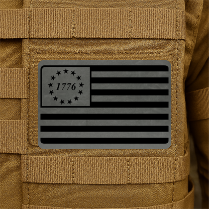 1776 American Flag Tactical Engraved Patch 2"x3" Hook & Loop | Made in USA