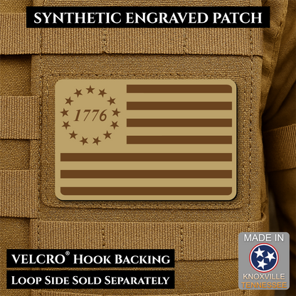 Tactical 1776 America 250th Flag Patch | Made in USA | VELCRO® Brand Hook Backing