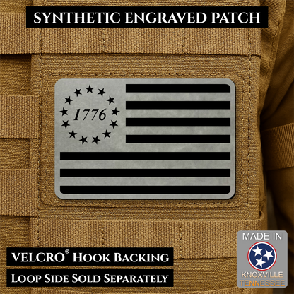 Tactical 1776 America 250th Flag Patch | Made in USA | VELCRO® Brand Hook Backing