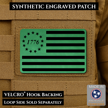 Tactical 1776 America 250th Flag Patch | Made in USA | VELCRO® Brand Hook Backing