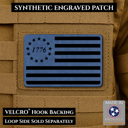 Tactical 1776 America 250th Flag Patch | Made in USA | VELCRO® Brand Hook Backing