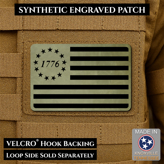 Tactical 1776 America 250th Flag Patch | Made in USA | VELCRO® Brand Hook Backing