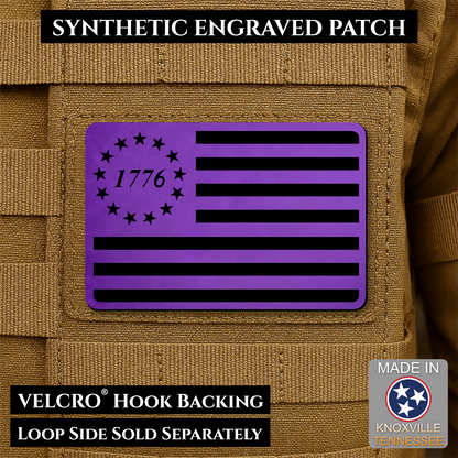 Tactical 1776 America 250th Flag Patch | Made in USA | VELCRO® Brand Hook Backing