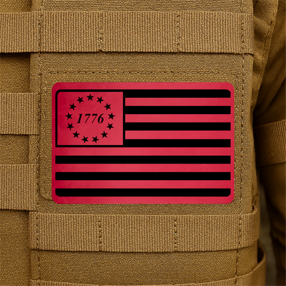1776 American Flag Tactical Engraved Patch 2"x3" Hook & Loop | Made in USA