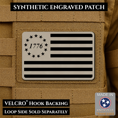 Tactical 1776 America 250th Flag Patch | Made in USA | VELCRO® Brand Hook Backing
