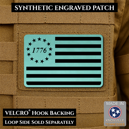 Tactical 1776 America 250th Flag Patch | Made in USA | VELCRO® Brand Hook Backing
