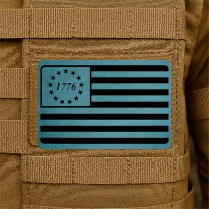 1776 American Flag Tactical Engraved Patch 2"x3" Hook & Loop | Made in USA