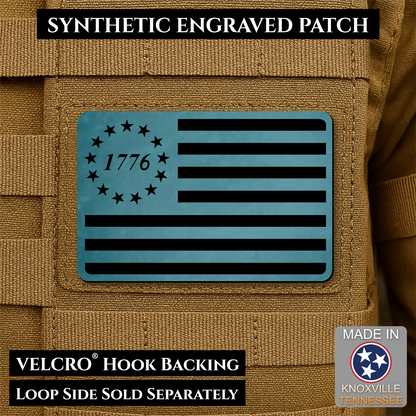 Tactical 1776 America 250th Flag Patch | Made in USA | VELCRO® Brand Hook Backing