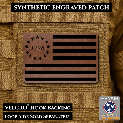 Tactical 1776 America 250th Flag Patch | Made in USA | VELCRO® Brand Hook Backing