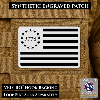 Tactical 1776 America 250th Flag Patch | Made in USA | VELCRO® Brand Hook Backing