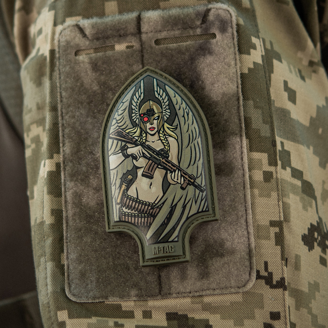 Valkyrie Warrior PVC Morale Patch – M-Tac Tactical Hook & Loop Viking Angel Patch for Backpack, Plate Carrier & Range Bag