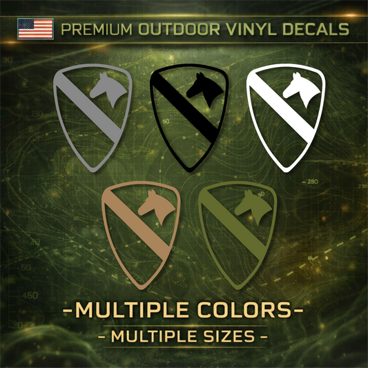 1st Cavalry Division Vinyl Decal – US Army Sticker | Multiple Sizes & Colors