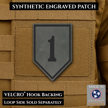 Army 1st Infantry Division Morale Patch, 2x3" | Made in USA | VELCRO® Brand Hook Backing