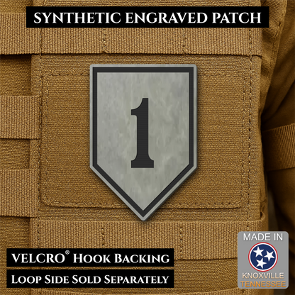 Army 1st Infantry Division Morale Patch, 2x3" | Made in USA | VELCRO® Brand Hook Backing