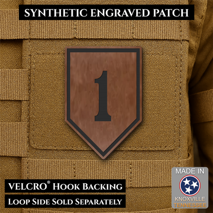 Army 1st Infantry Division Morale Patch, 2x3" | Made in USA | VELCRO® Brand Hook Backing