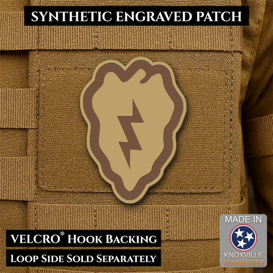 Army 25th Infantry Division Morale Patch, 2x3" | Made in USA | VELCRO® Brand Hook Backing