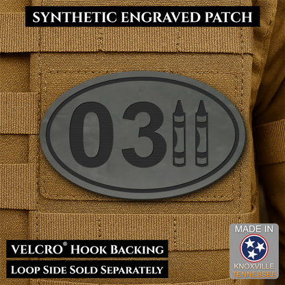 USMC 0311 Marine Infantry Crayon Morale Patch, 1.8x3" | Made in USA | VELCRO® Brand Hook Backing