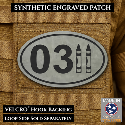 USMC 0311 Marine Infantry Crayon Morale Patch, 1.8x3" | Made in USA | VELCRO® Brand Hook Backing