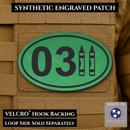 USMC 0311 Marine Infantry Crayon Morale Patch, 1.8x3" | Made in USA | VELCRO® Brand Hook Backing