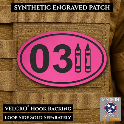 USMC 0311 Marine Infantry Crayon Morale Patch, 1.8x3" | Made in USA | VELCRO® Brand Hook Backing